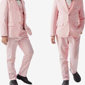 Youth boys pink suit